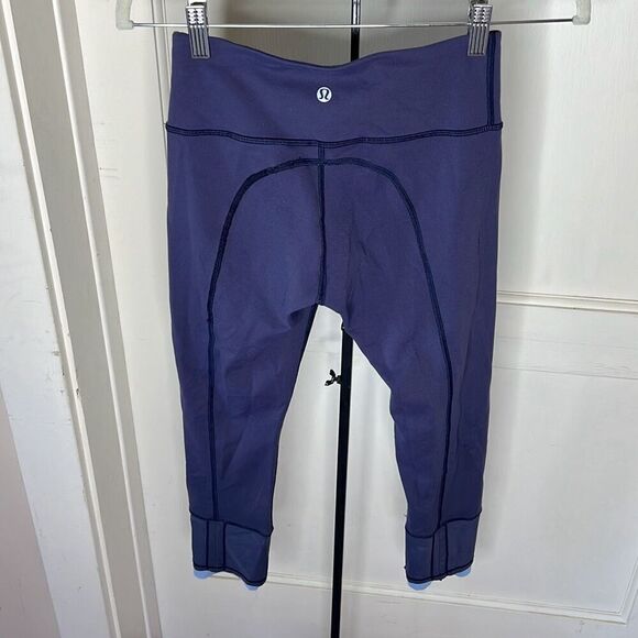 Lululemon Find Your Flow Crop Leggings 23” Navy Blue Size 4 - Picture 7 of 10